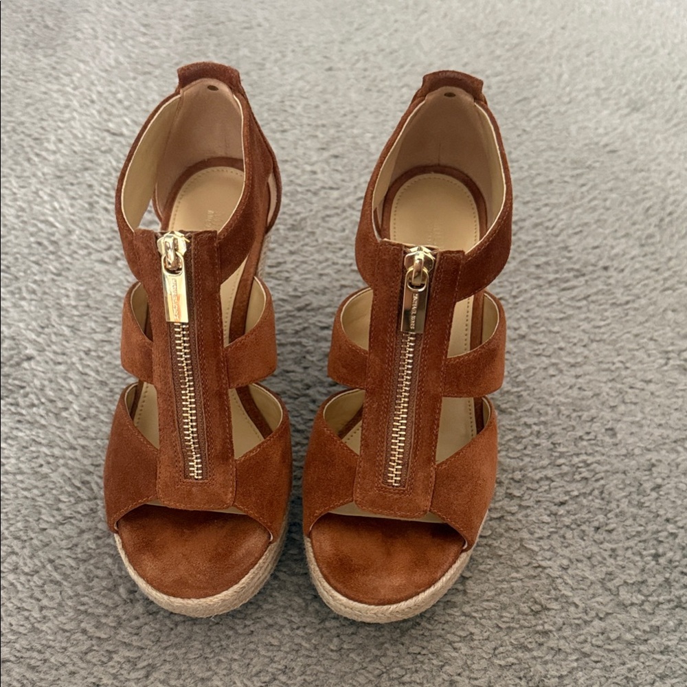 MICHAEL Michael Kors Tan Suede Wedges